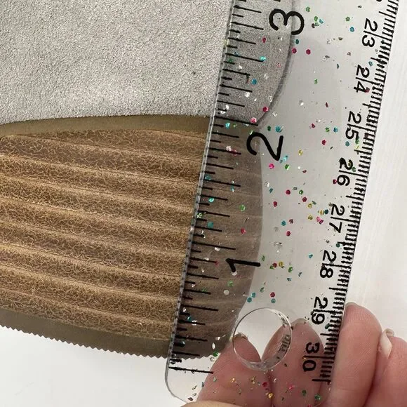 TOMS Leilani Drizzle Grey Suede Ankle Boots Women's Size 7 Western Chunky Heel - Picture 12 of 14